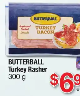 Fortinos BUTTERBALL TURKEY RASHER offer