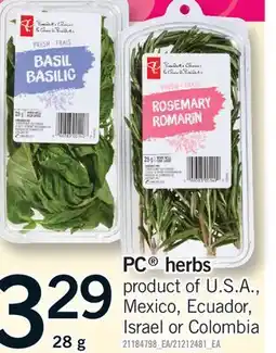 Fortinos PC HERBS offer
