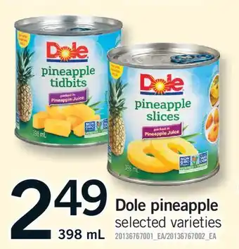 Fortinos DOLE PINEAPPLE offer