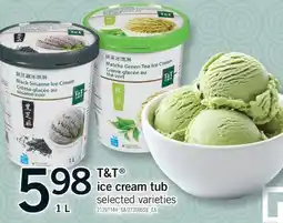Fortinos T&T ICE CREAM TUB offer