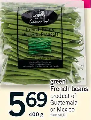 Fortinos GREEN FRENCH BEANS offer