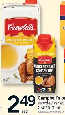 Fortinos CAMPBELL'S BROTH, 250/900 mL offer