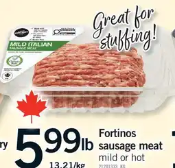 Fortinos FORTINOS SAUSAGE MEAT offer