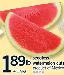 Fortinos SEEDLESS WATERMELON CUTS offer