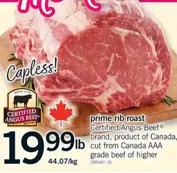 Fortinos PRIME RIB ROAST offer