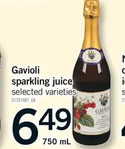 Fortinos GAVIOLI SPARKLING JUICE offer