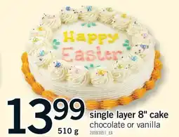 Fortinos SINGLE LAYER 8 CAKE offer