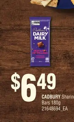 Fortinos CADBURY SHARING BARS offer