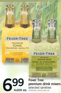 Fortinos FEVER TREE PREMIUM DRINK MIXERS offer