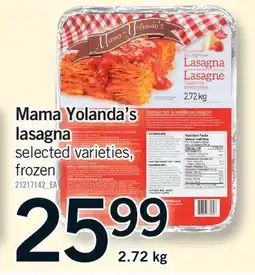 Fortinos MAMA YOLANDA'S LASAGNA offer