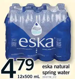 Fortinos ESKA NATURAL SPRING WATER offer
