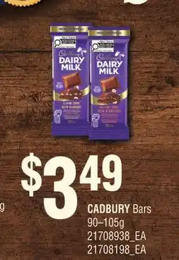Fortinos CADBURY BARS offer