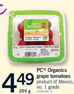 Fortinos PC ORGANICS GRAPE TOMATOES offer