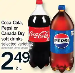 Fortinos Coca-Cola, Pepsi or Canada Dry soft drinks offer