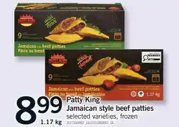 Fortinos PATTY KING JAMAICAN STYLE BEEF PATTIES offer