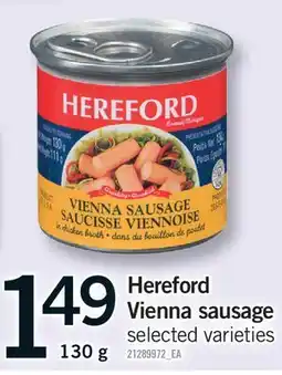 Fortinos HEREFORD VIENNA SAUSAGE offer