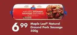 Fortinos MAPLE LEAF NATURAL GROUND PORK SAUSAGE offer