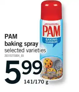 Fortinos PAM BAKING SPRAY, 141/170 g offer