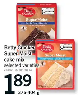 Fortinos Betty Crocker Super Moist cake mix offer