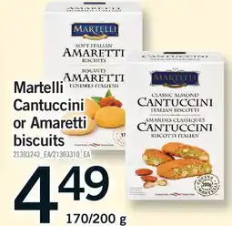 Fortinos MARTELLI CANTUCCINI OR AMARETTI BISCUITS, 170/200 g offer