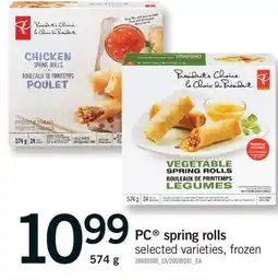 Fortinos PC SPRING ROLLS offer