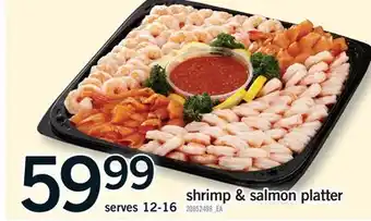 Fortinos SHRIMP & SALMON PLATTER offer