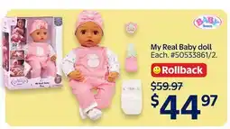 Walmart My Real Baby doll offer