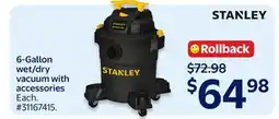 Walmart 6-Gallon wet/dry vacuum with accessories offer