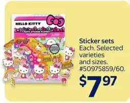 Walmart Sticker sets offer