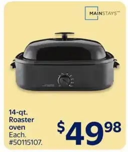 Walmart MAINSTAYS 14-qt. Roaster oven offer