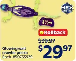 Walmart Glowing wall crawler gecko offer