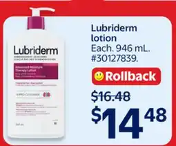 Walmart Lubriderm lotion offer