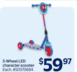 Walmart 3-Wheel LED character scooter offer