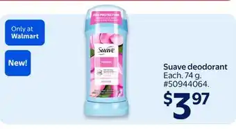 Walmart Suave deodorant offer