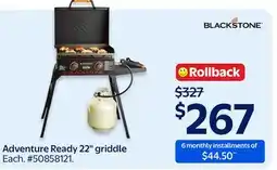 Walmart BLACKSTONE Adventure Ready 22 griddle offer