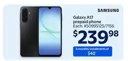 Walmart Galaxy A17 prepaid phone offer