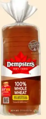 Walmart Dempster's whole wheat bread offer