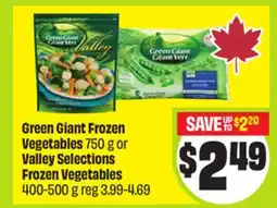 FreshCo Green Giant Frozen Vegetables 750 g or Valley Selections Frozen Vegetables offer