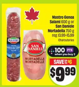 FreshCo Mastro Genoa Salami 600 g or San Daniele Mortadella 750 g offer