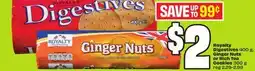 FreshCo Royalty Digestives 400 g, Ginger Nuts or Rich Tea Cookies 300 g offer