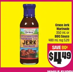 FreshCo Grace Jerk Marinade 350 mL or BBQ Sauce 480 mL offer