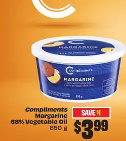 FreshCo Compliments Margarine vegetable Oil offer