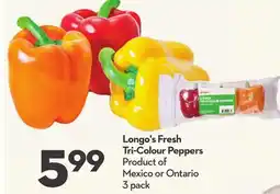 Longo's Fresh Tri-Colour Peppers offer