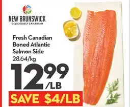 Longo's Fresh Canadian Boned Atlantic Salmon Side offer