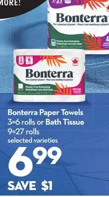 Longo's Paper Towels 3 = 6 rolls or Bath Tissue 9 = 27 rolls offer