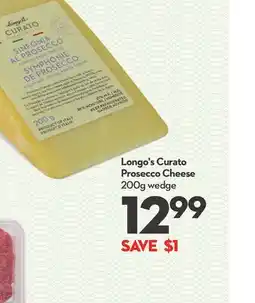 Longo's Curato Prosecco Cheese offer