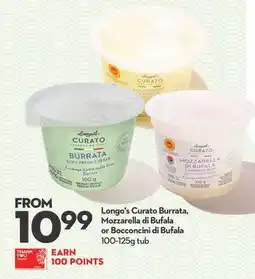 Longo's Curato Burrata, Mozzarella di Bufala or Bocconcini di offer