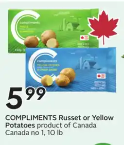 Sobeys COMPLIMENTS Russet or Yellow Potatoes offer
