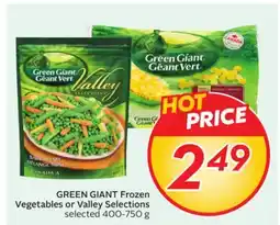 Sobeys GREEN GIANT Frozen Vegetables or Valley Selections offer