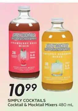 Sobeys SIMPLY COCKTAILS Cocktail & Mocktail Mixers offer